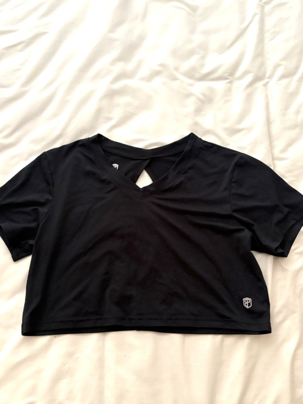 Born Primitive Black V-Neck Cropped Active Top